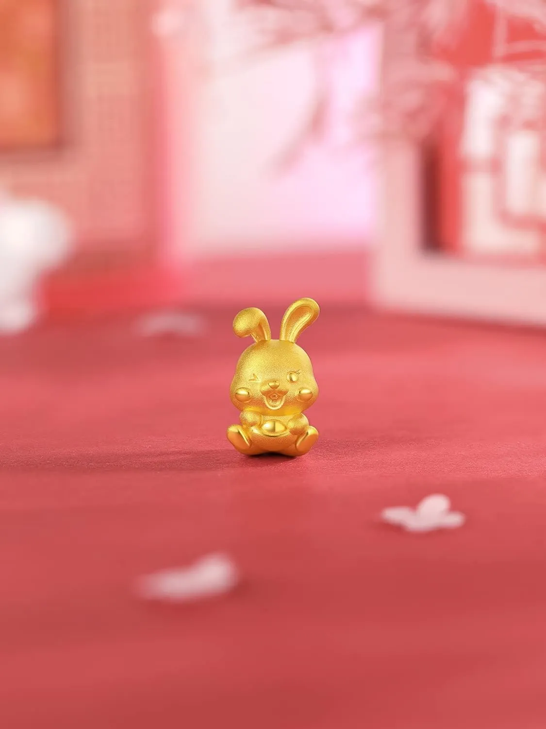 Red astute equivalent mail Bracelet Solid Gold Charm Fortune Rabbit Charm Bracelets Lucky Bunny Gold Her Birthday A1611231 Real Gold Bracelets for Women Bracelet Lucky Rabbit 24K Gold Jewelry 