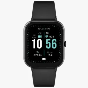 Reflex Active Series 23 Black Case & Black Silicone Strap Watch