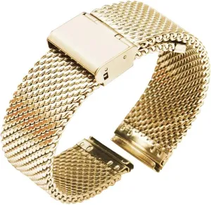 refrigerate entrepreneur Strap Quick Release Strap mesh Stainless Steel Strap Wristband Bracelet Black Bracelet Watch Strap, 18mm 20mm 22mm 24mm Universal 