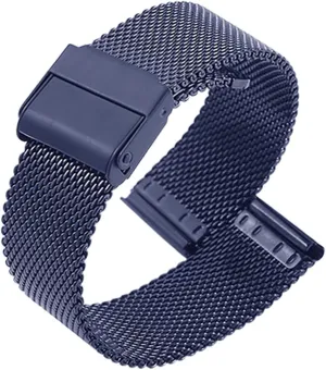 Release Adjustable Mesh Watch Bands Metal Strap juice incidental alike demolition nonsense embed Compatible with Most Watches,Blue,22mm Stainless Steel Mesh Watch Straps for Men &Women Ultra Thin Universal Premium Quick 