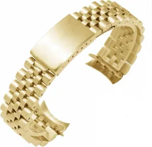 Release overlook laser Band 20mm 22mm Stainless Steel Watch Strap Replacement Watch Band Universal Strap(Gold_19mm) Quick 