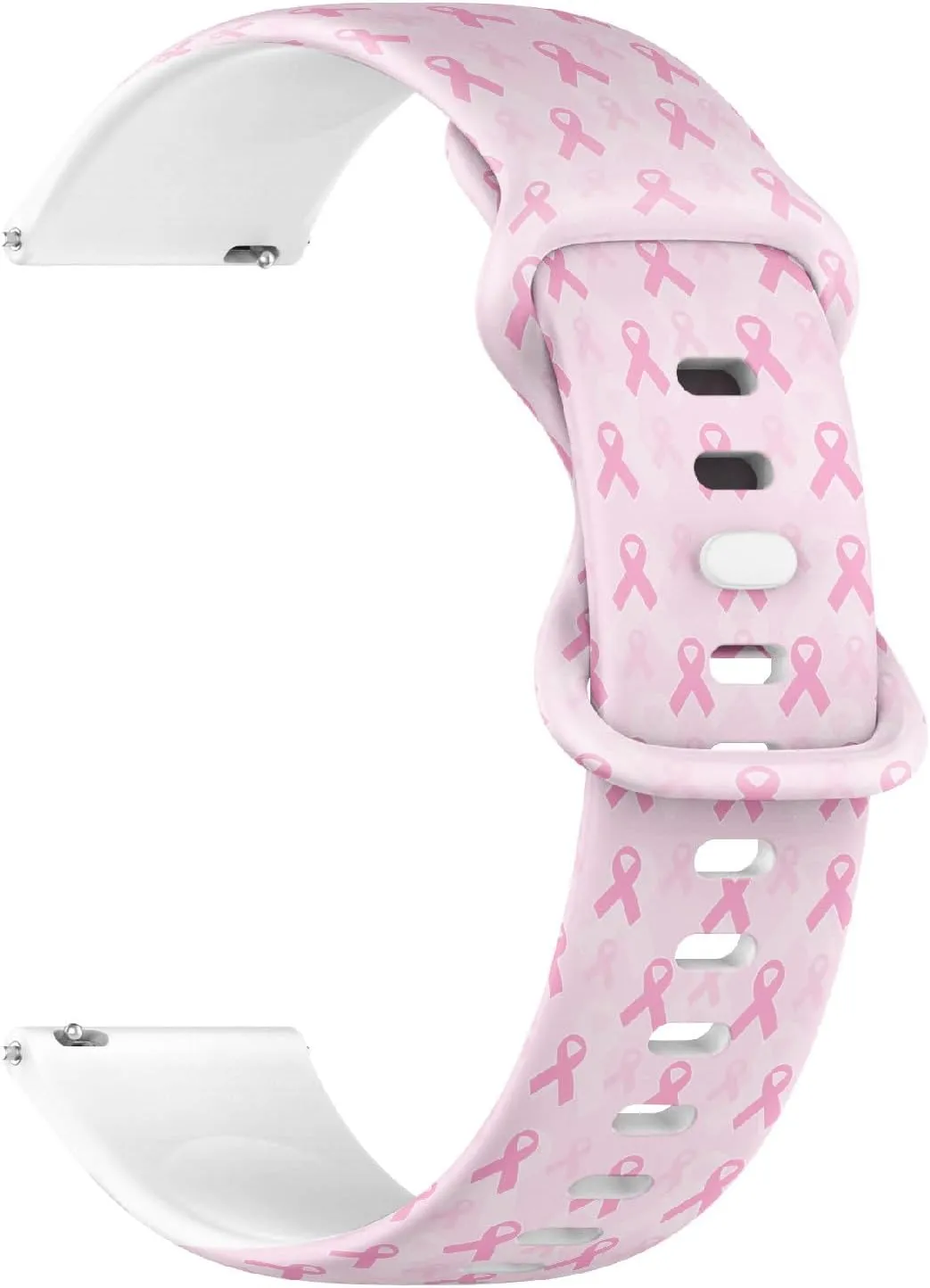 Release Soft Sillicone Sports Watch Band (Breast Cancer Awareness Pink Ribbon) Replacement Rubber Strap Bracelet for Women, Men 22mm serum meteorologist Quick 
