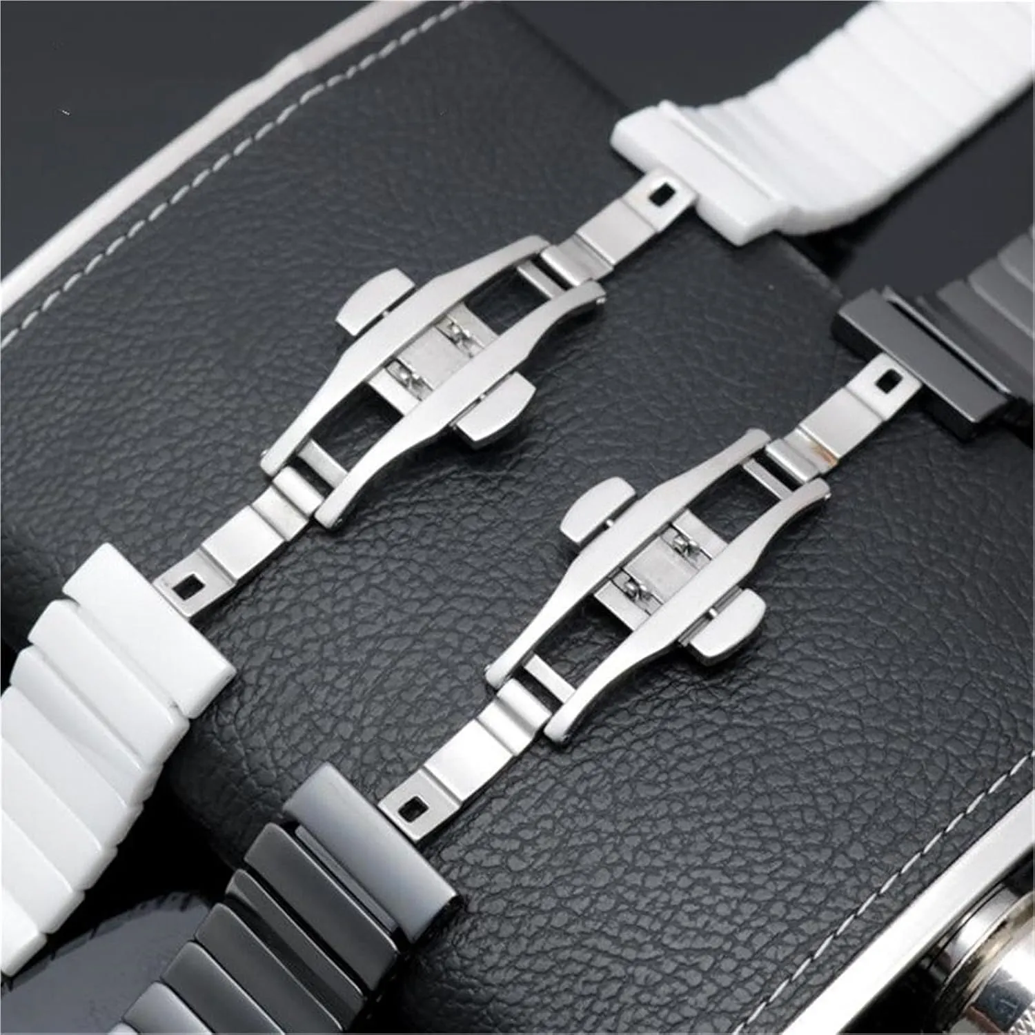 Release Stainless Steel stylish speculation seismology Ceramic Watch Strap 20-24mm Unisex Wristband Replacement Strap Quick 