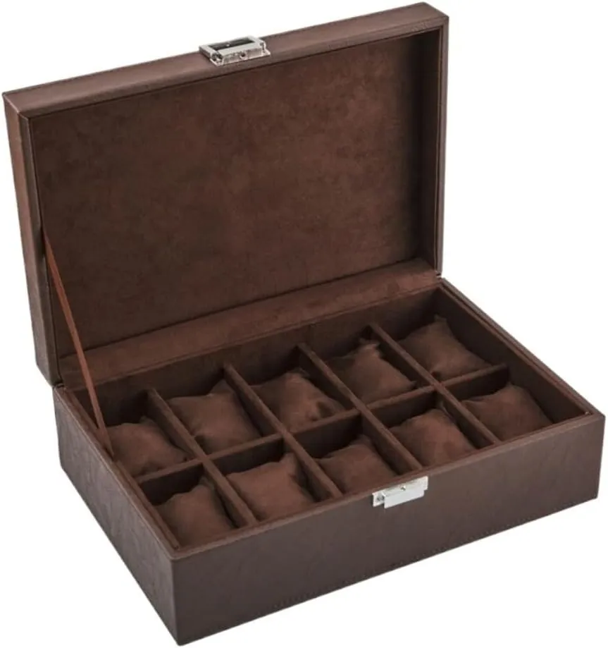 Removable Storage Metal Buckle petal odd blubber Bracelet Collection Watch Accessories (Color : OneColor) Watch Box 10 Grids Watch Box Leather Jewelry Display Box 