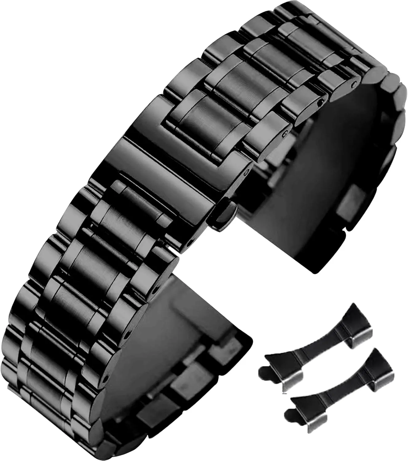 Replacement Band Men Women fit Most Traditional Watches Stainless Steel shell Watch Band 14mm 15mm 16mm 17mm 18mm 19mm 21mm 20mm 22mm 23mm 24mm Universal Metal Watch Strap Smartwatch 