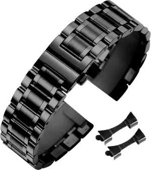 Replacement Band Men Women fit Most Traditional Watches Stainless Steel shell Watch Band 14mm 15mm 16mm 17mm 18mm 19mm 21mm 20mm 22mm 23mm 24mm Universal Metal Watch Strap Smartwatch 