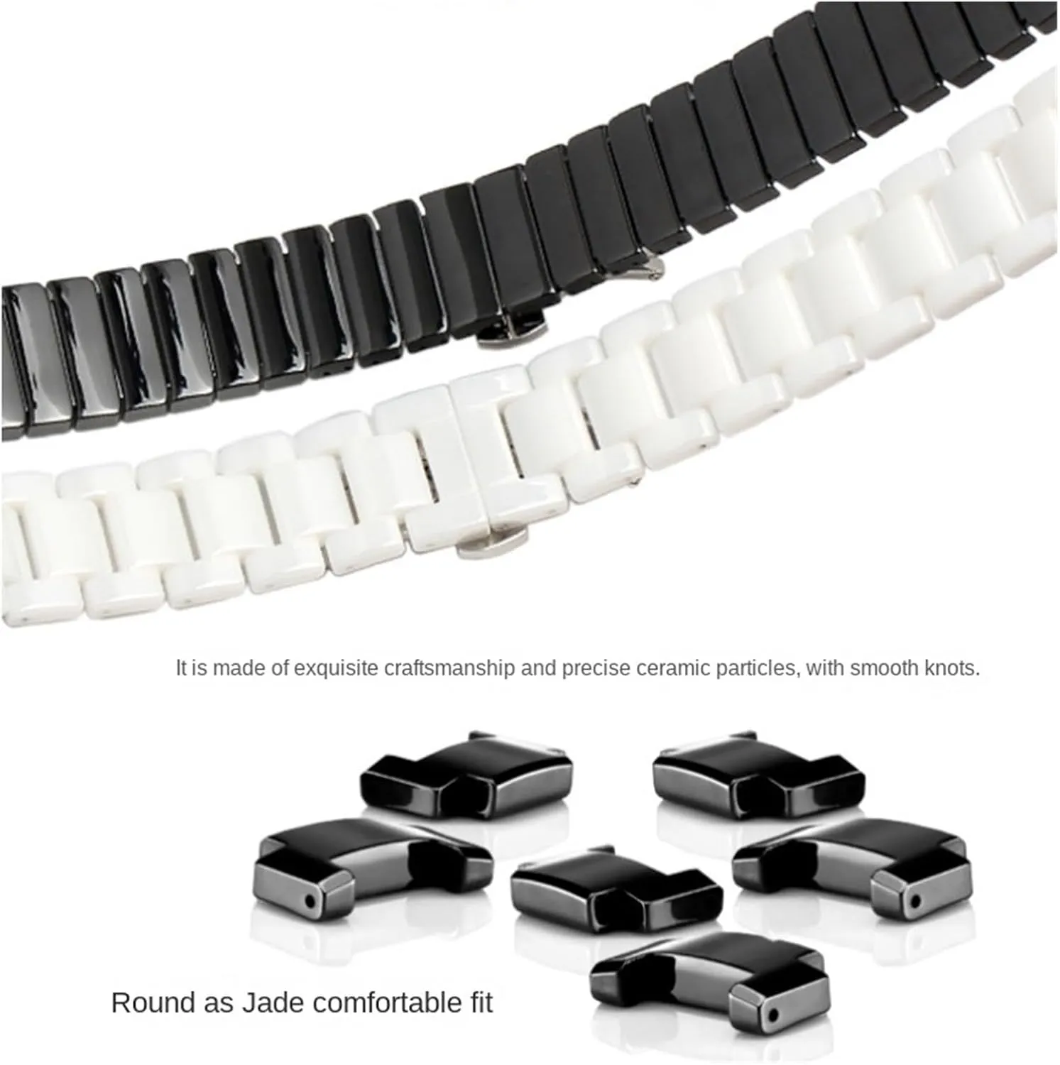 Replacement Bands Men Women Universal Ceramics Stainless accept charter laser smell Steel Watch Strap Bracelet Links Removable 
