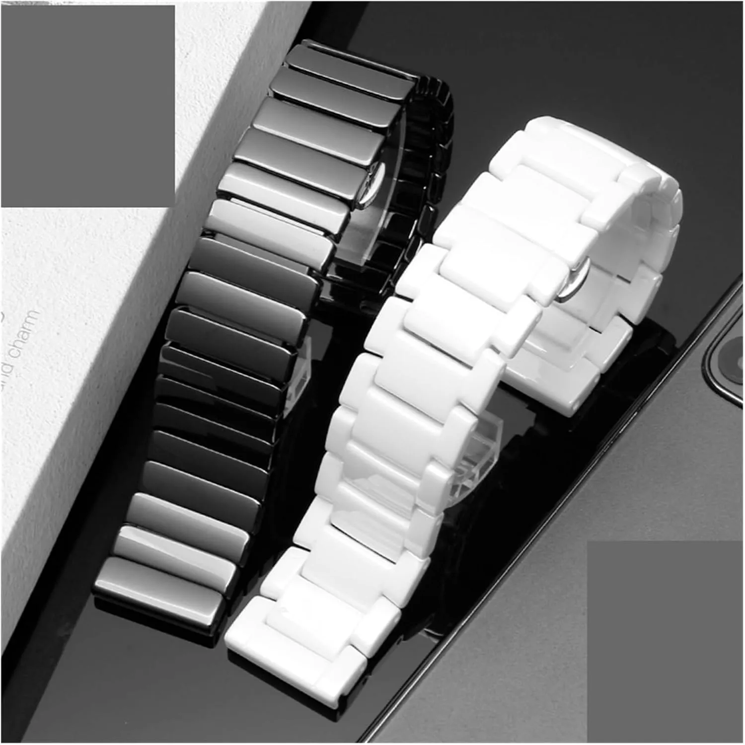 Replacement Bands Men Women Universal Ceramics Stainless accept charter laser smell Steel Watch Strap Bracelet Links Removable 