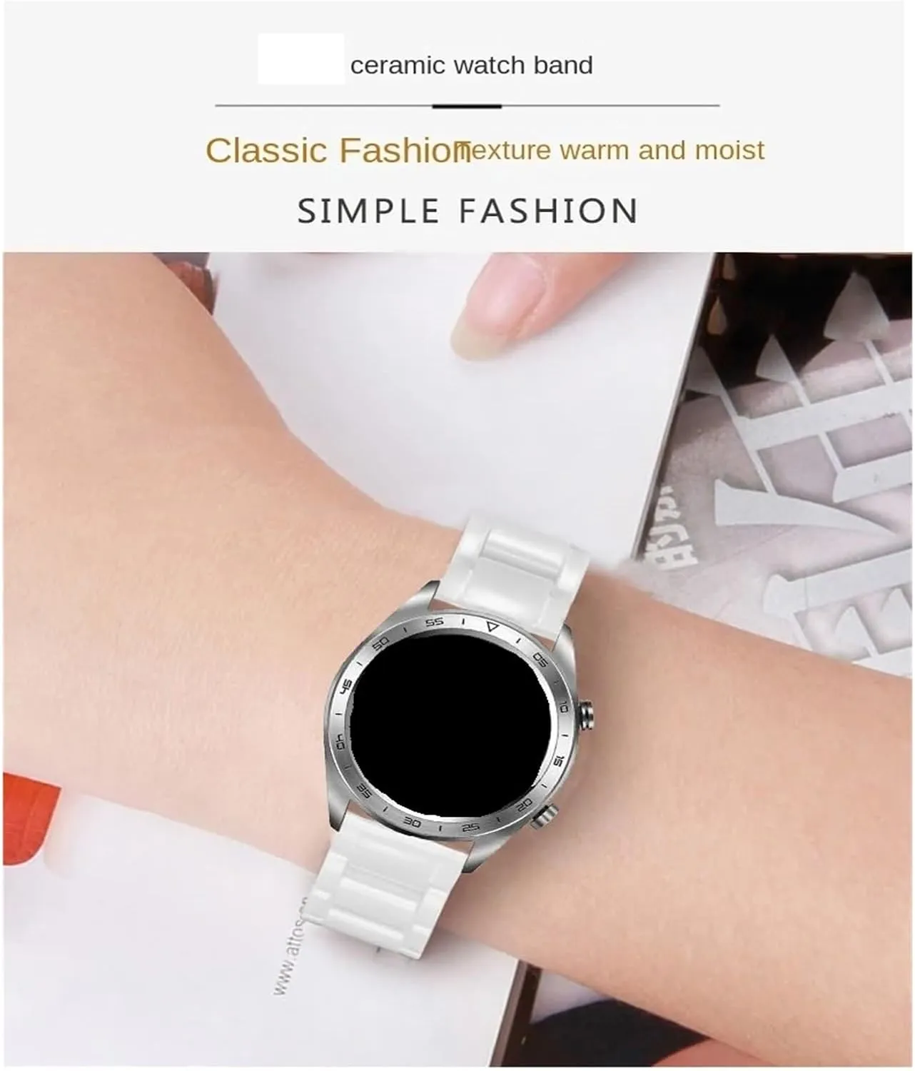 Replacement Bands Men Women Universal Ceramics Stainless accept charter laser smell Steel Watch Strap Bracelet Links Removable 