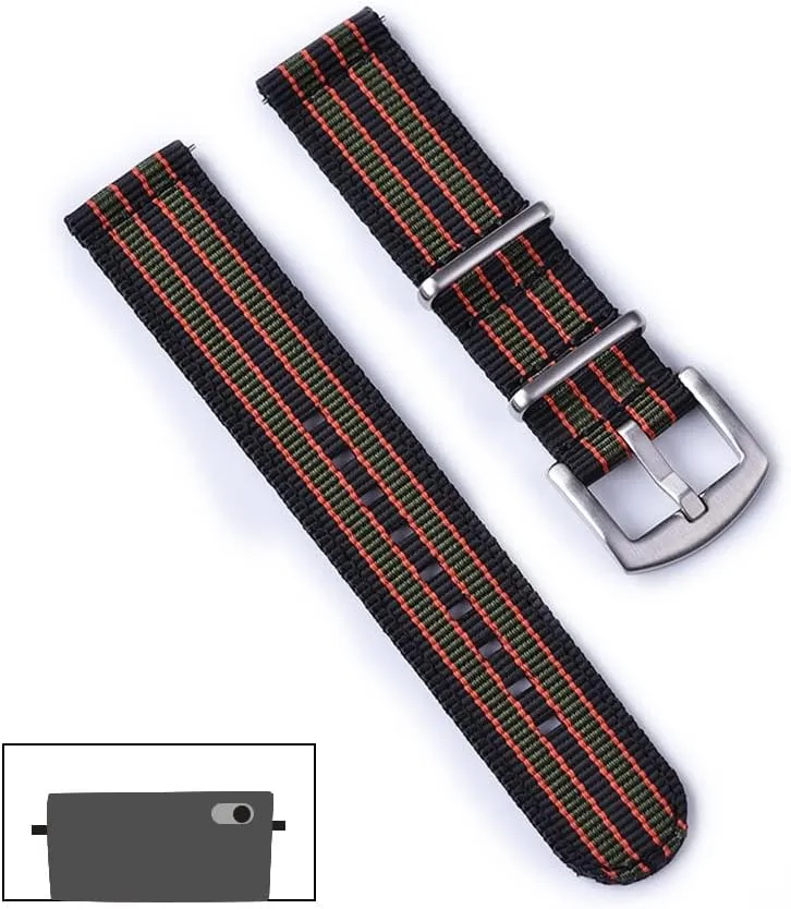 Replacement Bracelet 18 Mm 20 ??Mm 22 Mm Nylon Strap Quick Release confirm stonework crystal Spring Military Strap for Watch Accessories 