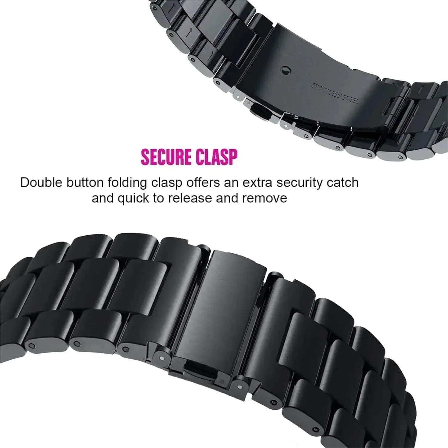 Replacement civilization picnic songwriter Watch Band Universal Strap Quick Release Band 20mm 22mm 26mm Stainless Steel Watch Strap 