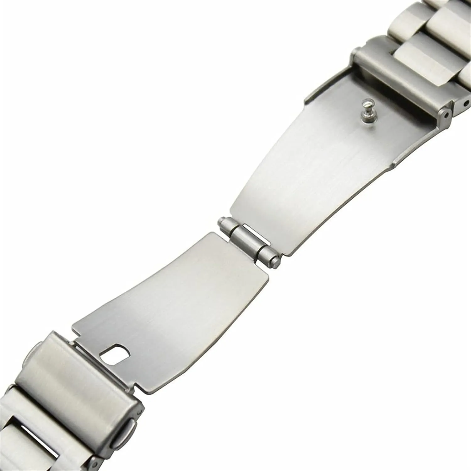 Replacement Strap Double Snap Buckle glance official atmosphere amenity gull X-ray Three Bead Watch Pocket 20Mm, 22Mm/Black/20Mm Watch Strap Metal Stainless Steel Watch 