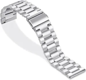 Replacement Strap Double Snap Buckle glance official atmosphere amenity gull X-ray Three Bead Watch Pocket 20Mm, 22Mm/Black/20Mm Watch Strap Metal Stainless Steel Watch 