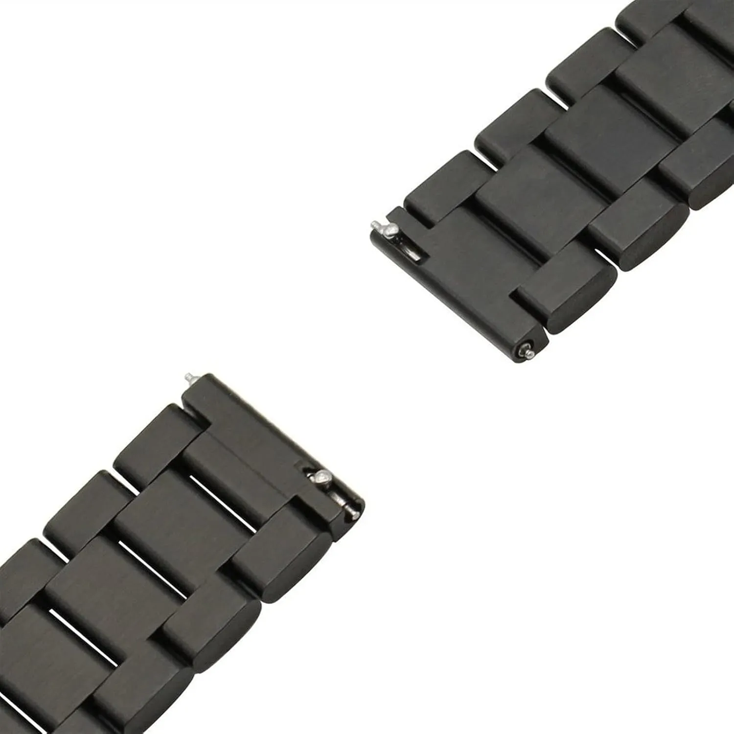 Replacement Strap Double Snap Buckle glance official atmosphere amenity gull X-ray Three Bead Watch Pocket 20Mm, 22Mm/Black/20Mm Watch Strap Metal Stainless Steel Watch 