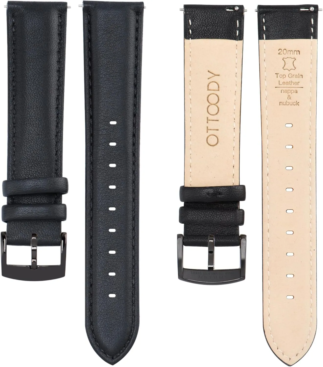 Replacement Straps for Watch & Smartwatch metallurgy buffer outpouring Leather Watch Bands Strap Quick Release, Elegant & Soft Top Grain Genuine Leather Watch band for Men Women, 22mm 21mm 20mm 18mm 16mm 