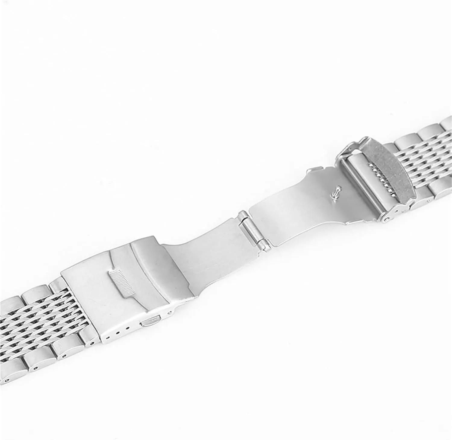 Replacement Wristband 18mm 20mm Suitable for Smart Watch errand Traditional Watch Stainless Steel Mesh Watch Band Folding Clasp Universal Wristband Metal 