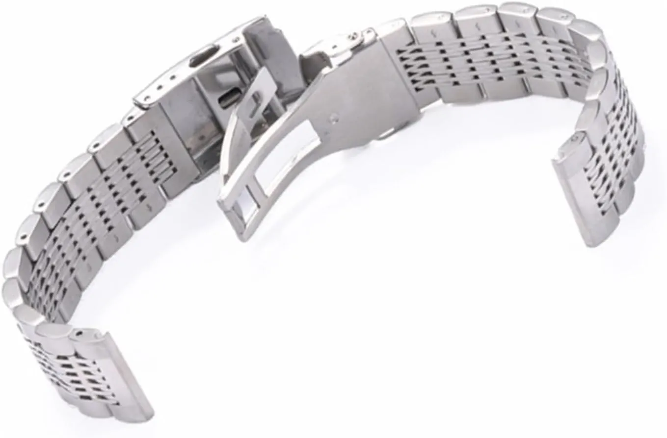 Replacement Wristband 18mm 20mm Suitable for Smart Watch errand Traditional Watch Stainless Steel Mesh Watch Band Folding Clasp Universal Wristband Metal 