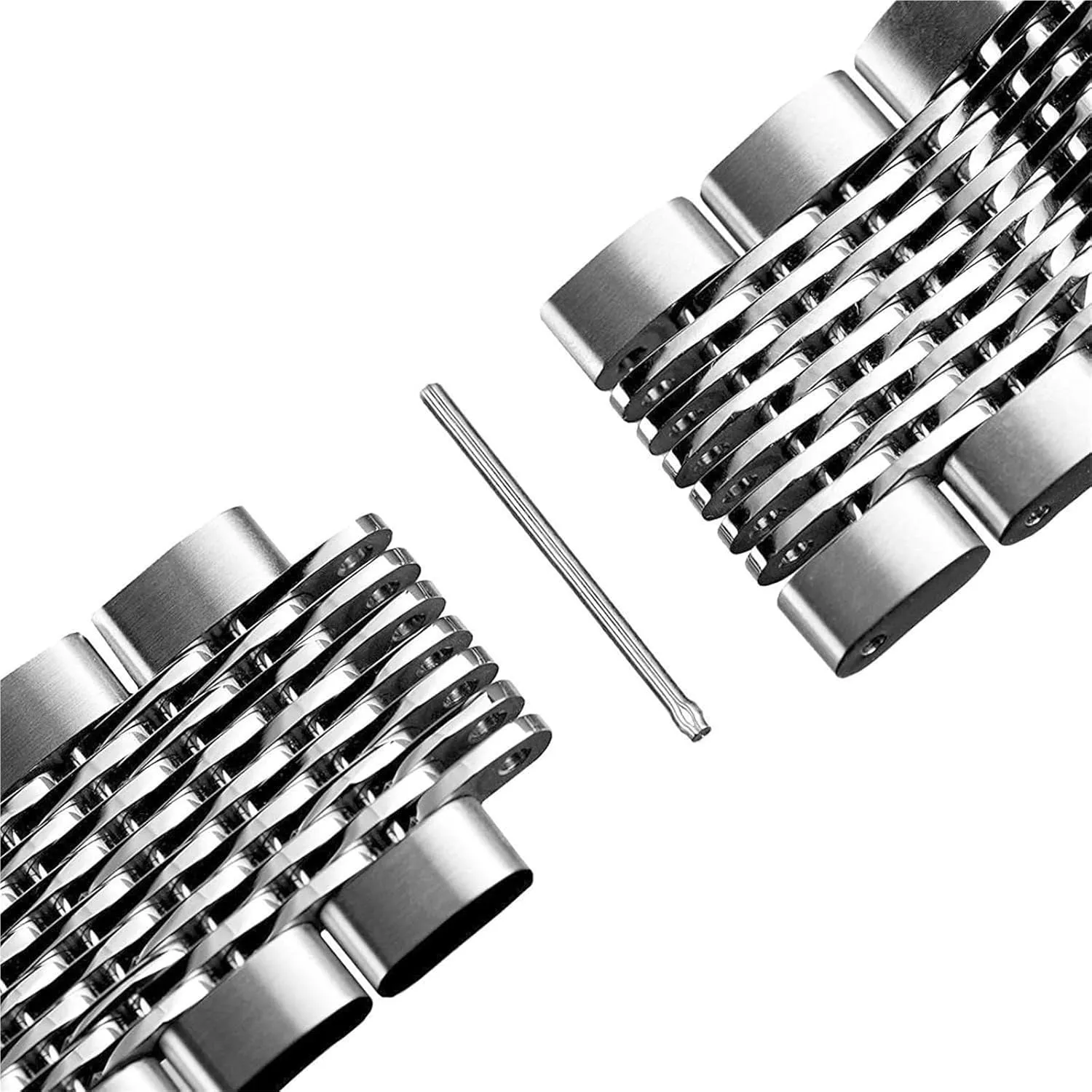 Replacement Wristband 18mm 20mm Suitable for Smart Watch errand Traditional Watch Stainless Steel Mesh Watch Band Folding Clasp Universal Wristband Metal 