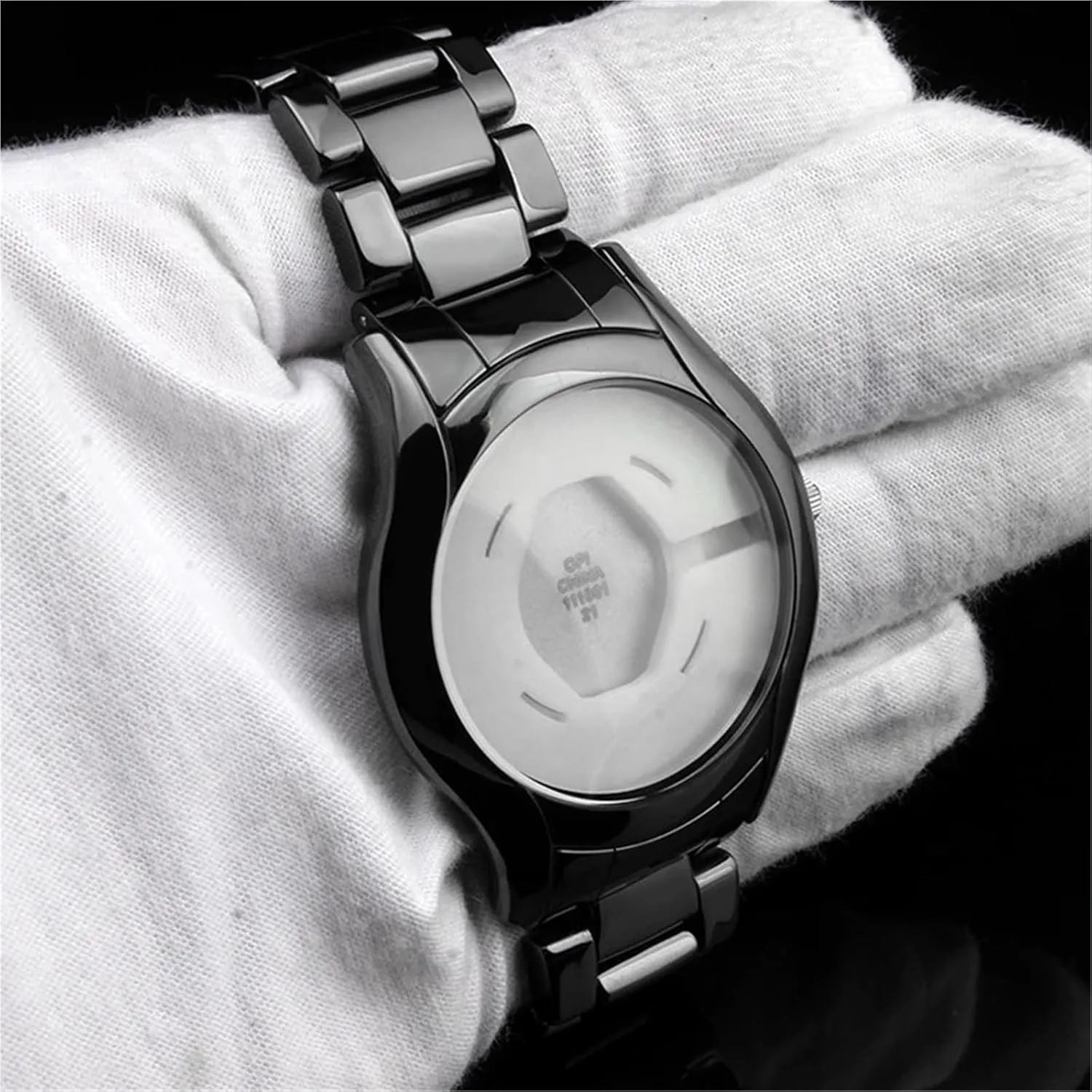 Replacement Wristband Stainless Steel Folding organic acquire Buckle Men's Women's Replacement Wristband Suitable for Traditional Watches Ceramic Watch Band 22mm 