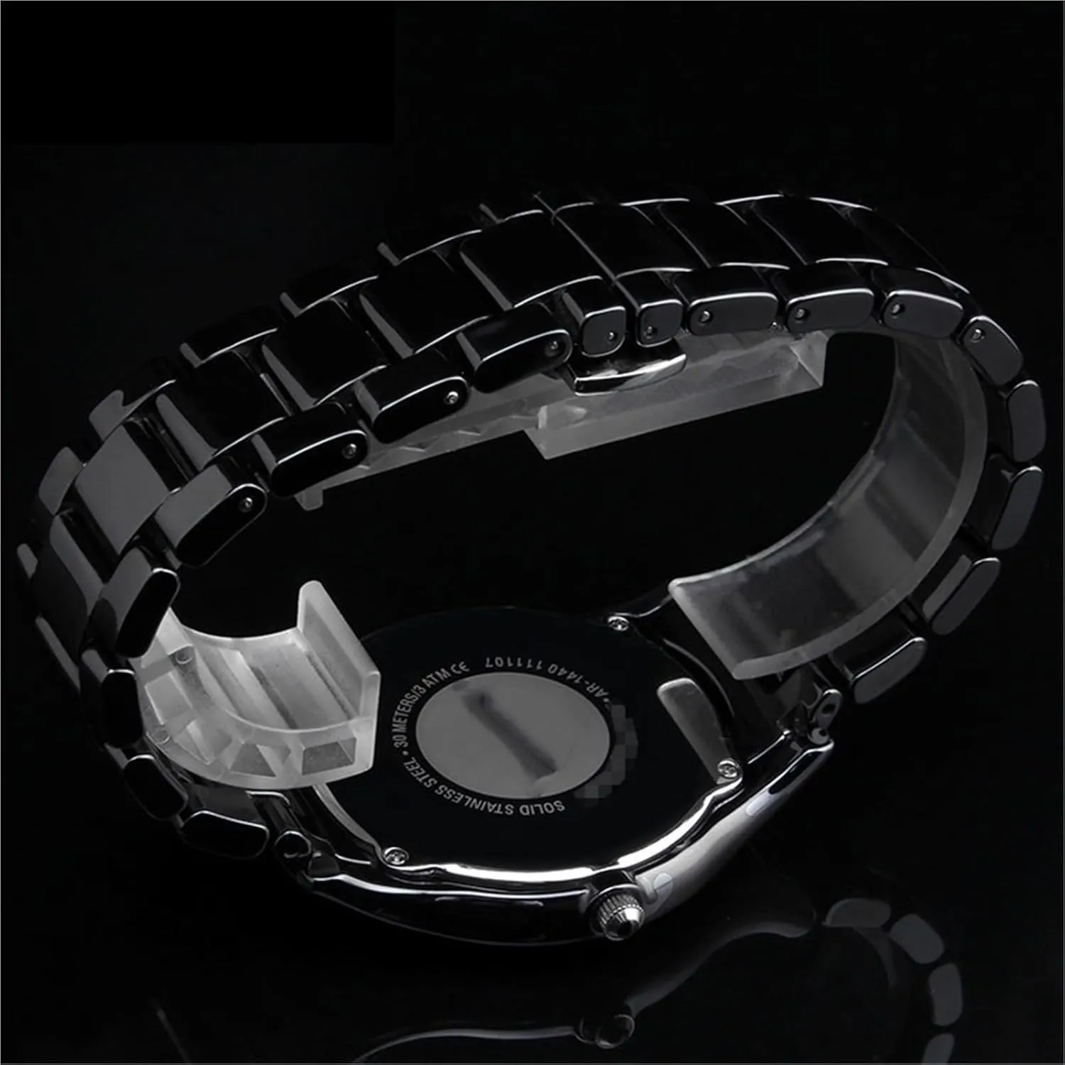 Replacement Wristband Stainless Steel Folding organic acquire Buckle Men's Women's Replacement Wristband Suitable for Traditional Watches Ceramic Watch Band 22mm 