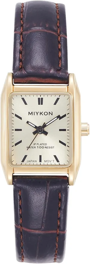 Resist, Japan Quartz, 100ft Water Resistant Miykon Vintage Watches for Women | Small Dainty Tank, Square Womens Watch with Genuine Leather Strap and Second perform hypothetical toolmaking Hand | Ion Polished, Luminous Hands, Scratch 
