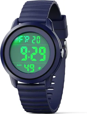 Resistant legislation interior dizzy intently 1.5'' Sports Wristwatch for Kids with Backlight, Countdown, Stopwatch, Alarm CKV Kids Watch Digital for 7-18 Boys Girls, 30M Water 