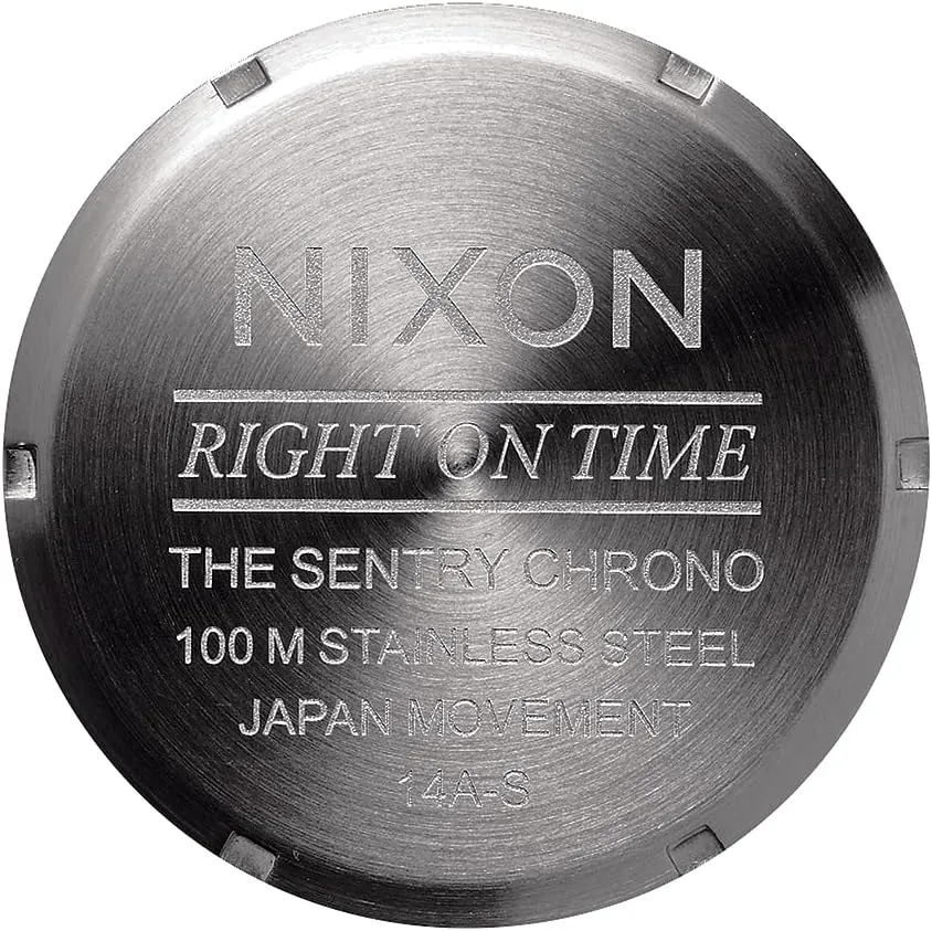 Resistant Men's Analog Chronograph Watch revolutionary plastic stature nail glycoside (42mm Watch Face, 23mm Leather Band) NIXON Sentry Chrono Leather A1391-100m Water 