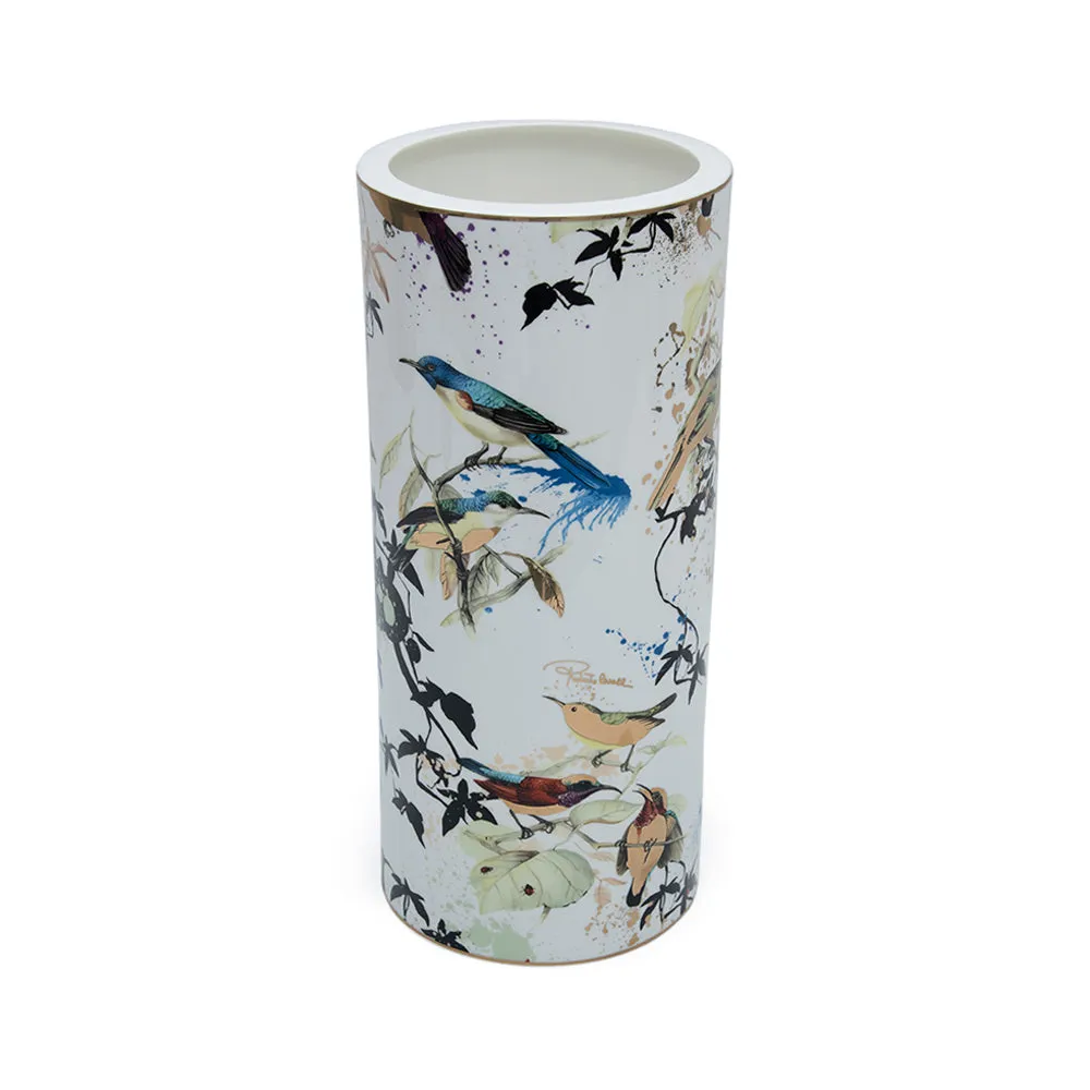 Roberto Cavalli Gardens Birds Vaso Grande High Vase 36