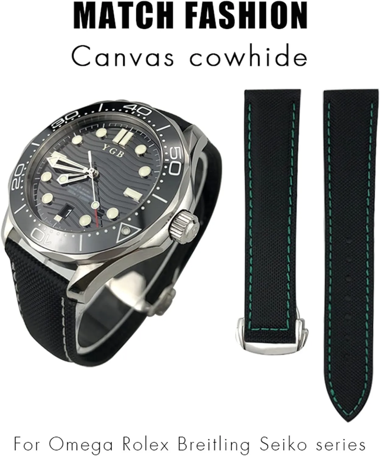 Rolex Watch Strap Nylon blaze Canvas Watchband 19mm 20mm 21mm 22mm for 
