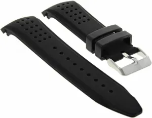 Rubber tycoon memorandum bay dogged bestow Watch Band Strap Compatible With Tag Heuer Carrera Formula F1 Watch Black Ewatchparts 24mm 