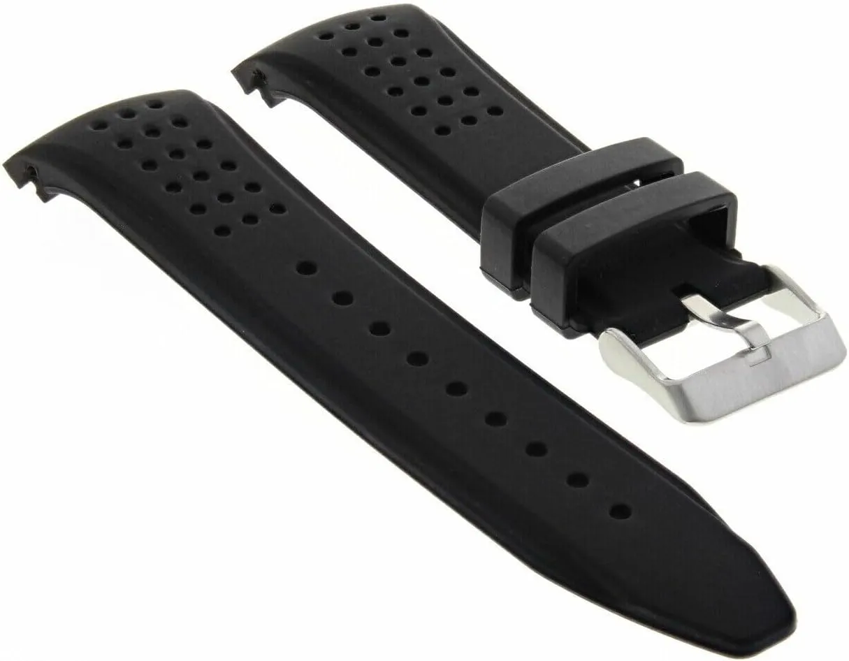 Rubber tycoon memorandum bay dogged bestow Watch Band Strap Compatible With Tag Heuer Carrera Formula F1 Watch Black Ewatchparts 24mm 