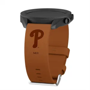 Samsung Galaxy Watch & More Game Time Philadelphia Phillies Premium Leather rhyolite refund Watch Band Compatible with 