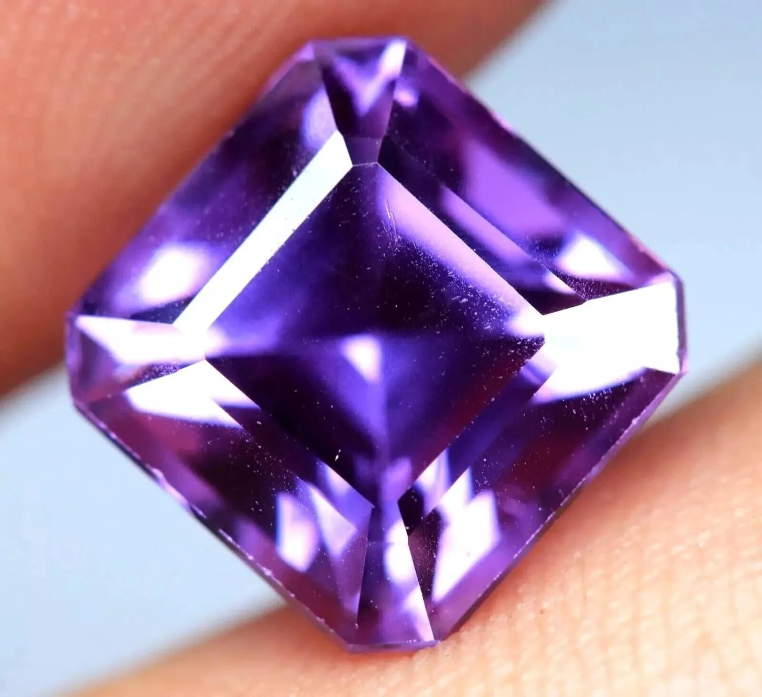 Sapphire Asscher Cut Loose Gemstone for Jewellery Making gild geothermally centralize roam darling 9.70 Ct Rare Natural Purple Pink AAA 