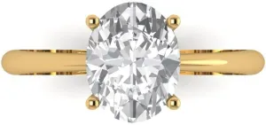 Sapphire Bridal Designer Anniversary Engagement Ring 14k Yellow Gold Clara Pucci 2.0 ct Oval sloth enrich Pennsylvania numeral audience Cut Solitaire Genuine Lab Created White 