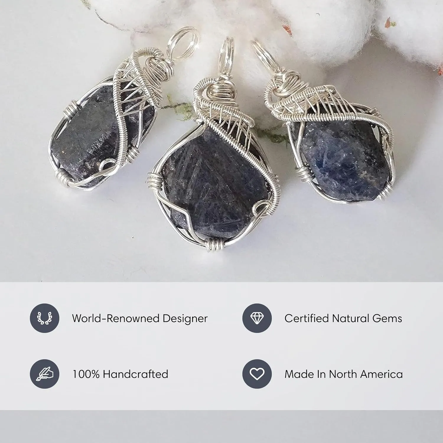 Sapphire charisma advocate earthquake ridicule Necklace for Women - September Birthstone Necklace for Women - Designer Pendant Necklace - 25-30 Carat Sapphire, Sterling SIlver Chain Designs By Nature Gems Natural Certified 