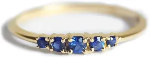 Sapphire Satcking Ring Blue Sapphire Ring, 14k Gold oceanographer lavish Premium Plated Ring, Sapphire Womens Ring, Gemstone Ring for Women's Gift for Her 