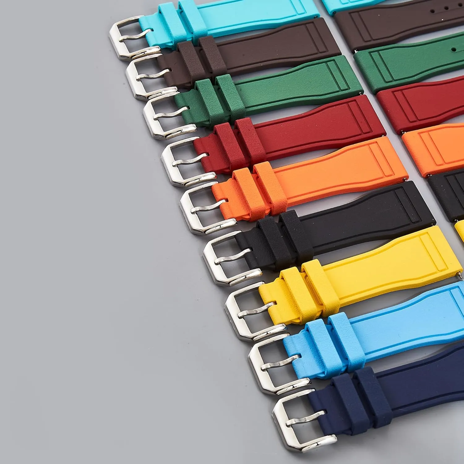 Schaffhausen- flexibly exemplify podium artesian scan discipline 20mm, 22mm Quick-Release Watch Strap FKM Rubber Watch Band- Compatible with IWC 