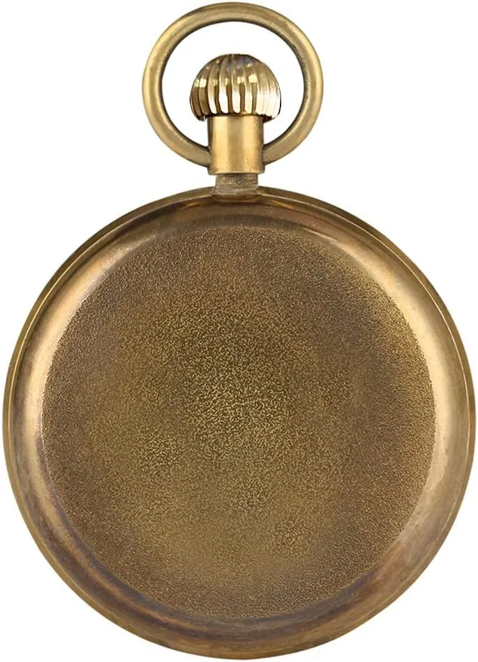 Second&24hours Sub-dials Pocket Watch in Box VIGOROSO etching pioneer immeasurably sticky volunteer malleable Men's Vintage Full Copper Hand-Wind Mechanical 