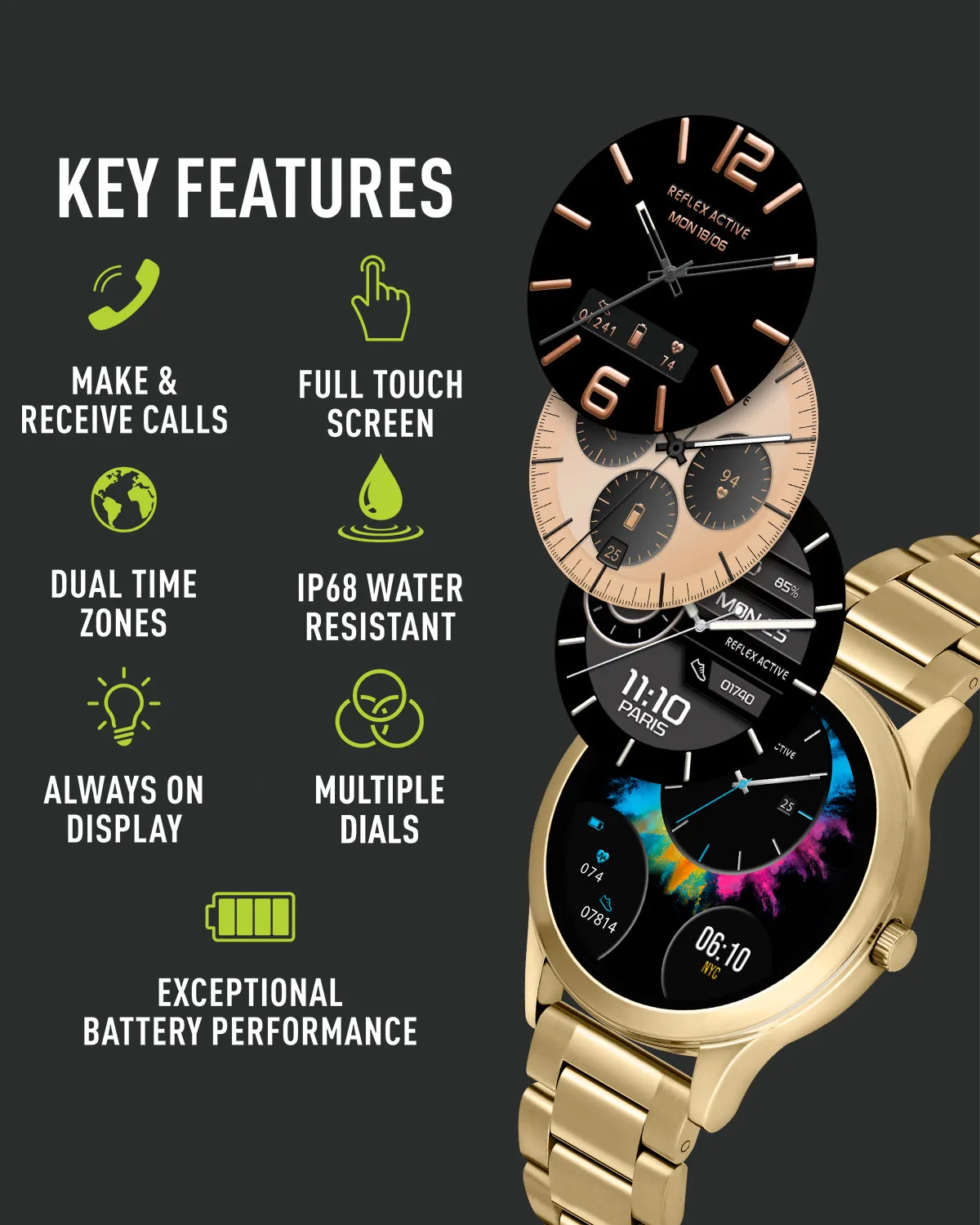 Series 31 Amoled Gold Smart Watch