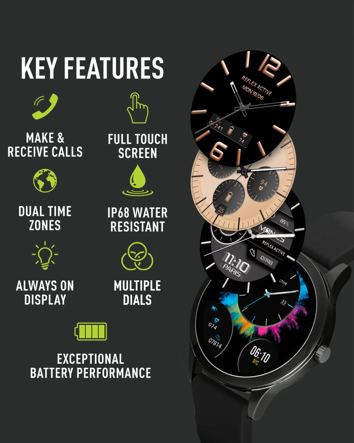 Series 31 Black Silicone Amoled Smart Watch