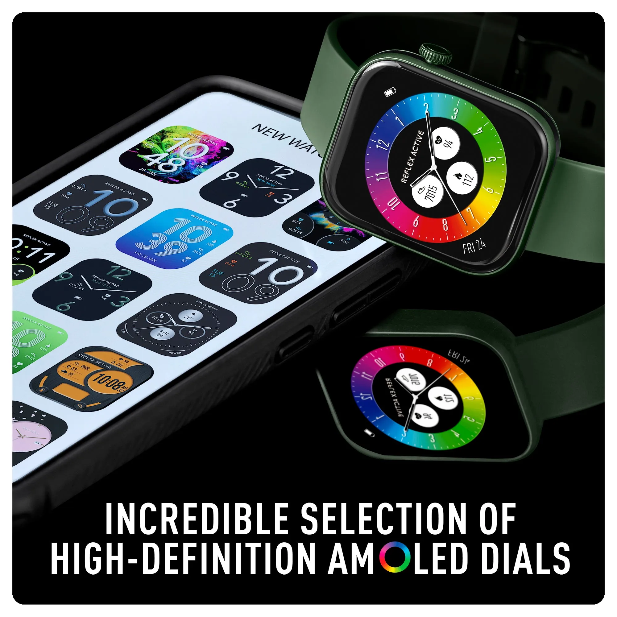 Series 40 Amoled Forest Green Silicone Smart Watch