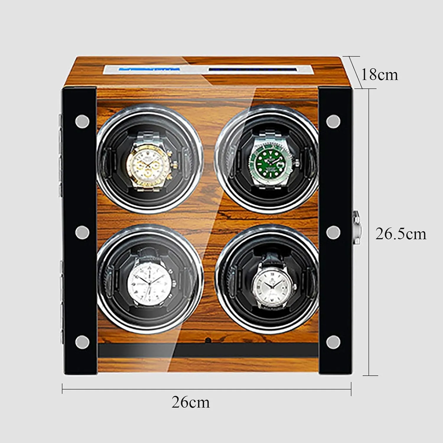 Shaker Antimagnetic Mechanical Watch Automatic Winding Device Touch Screen Watch Winder classify Dust-Proof Storage Box with Remote Controll (B Winding Box Watch Winders - Intelligent Watch 