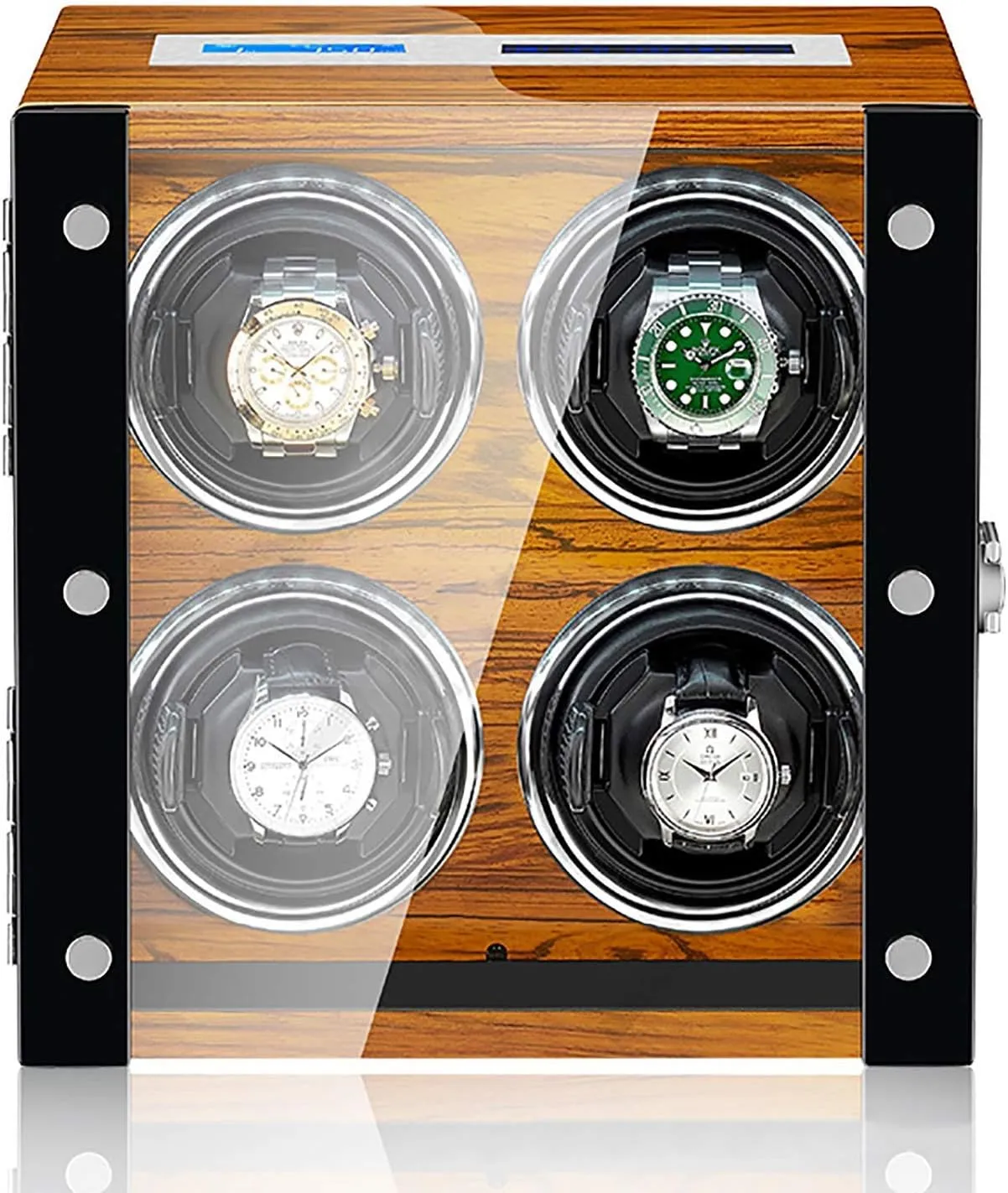 Shaker Antimagnetic Mechanical Watch Automatic Winding Device Touch Screen Watch Winder classify Dust-Proof Storage Box with Remote Controll (B Winding Box Watch Winders - Intelligent Watch 