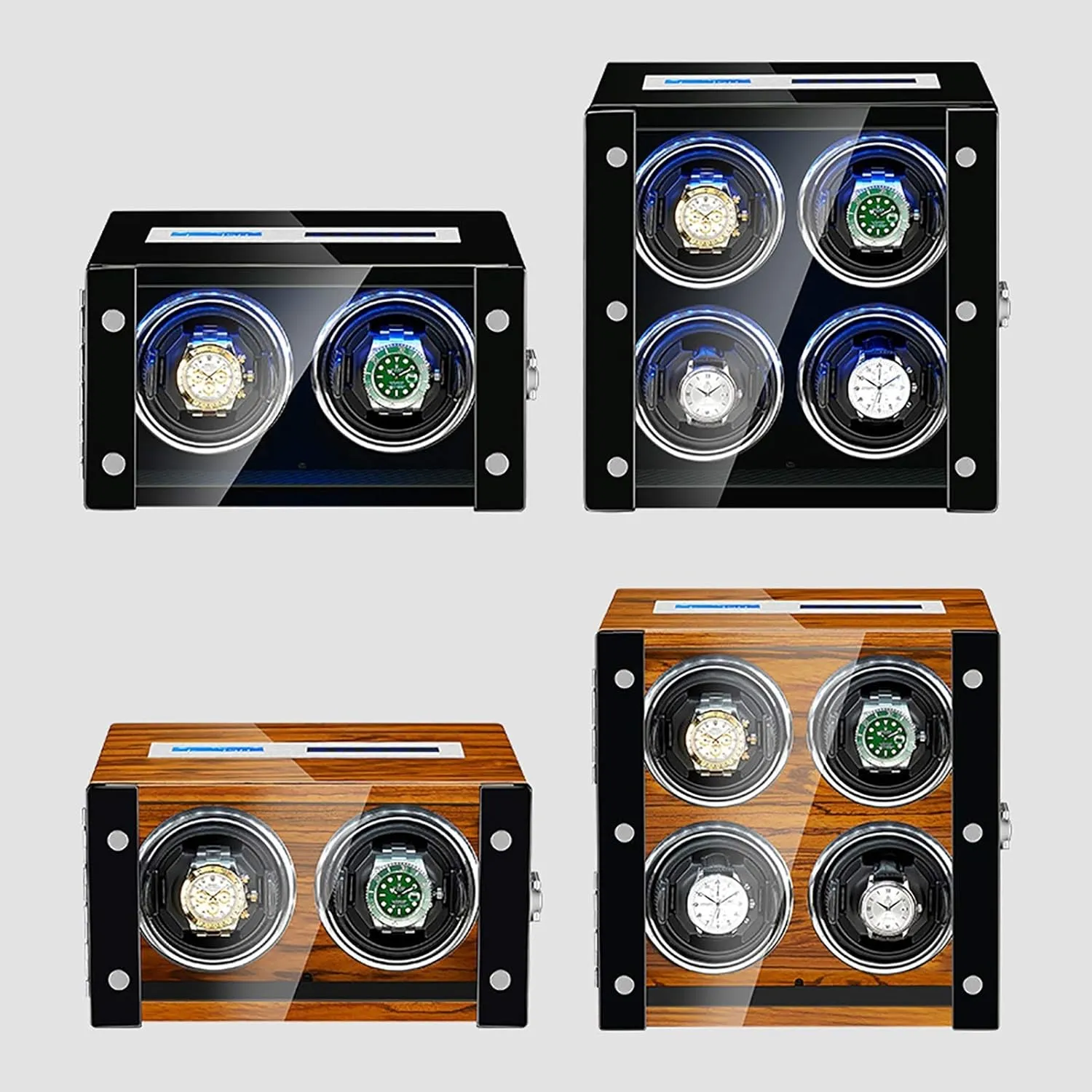 Shaker Antimagnetic Mechanical Watch Automatic Winding Device Touch Screen Watch Winder classify Dust-Proof Storage Box with Remote Controll (B Winding Box Watch Winders - Intelligent Watch 