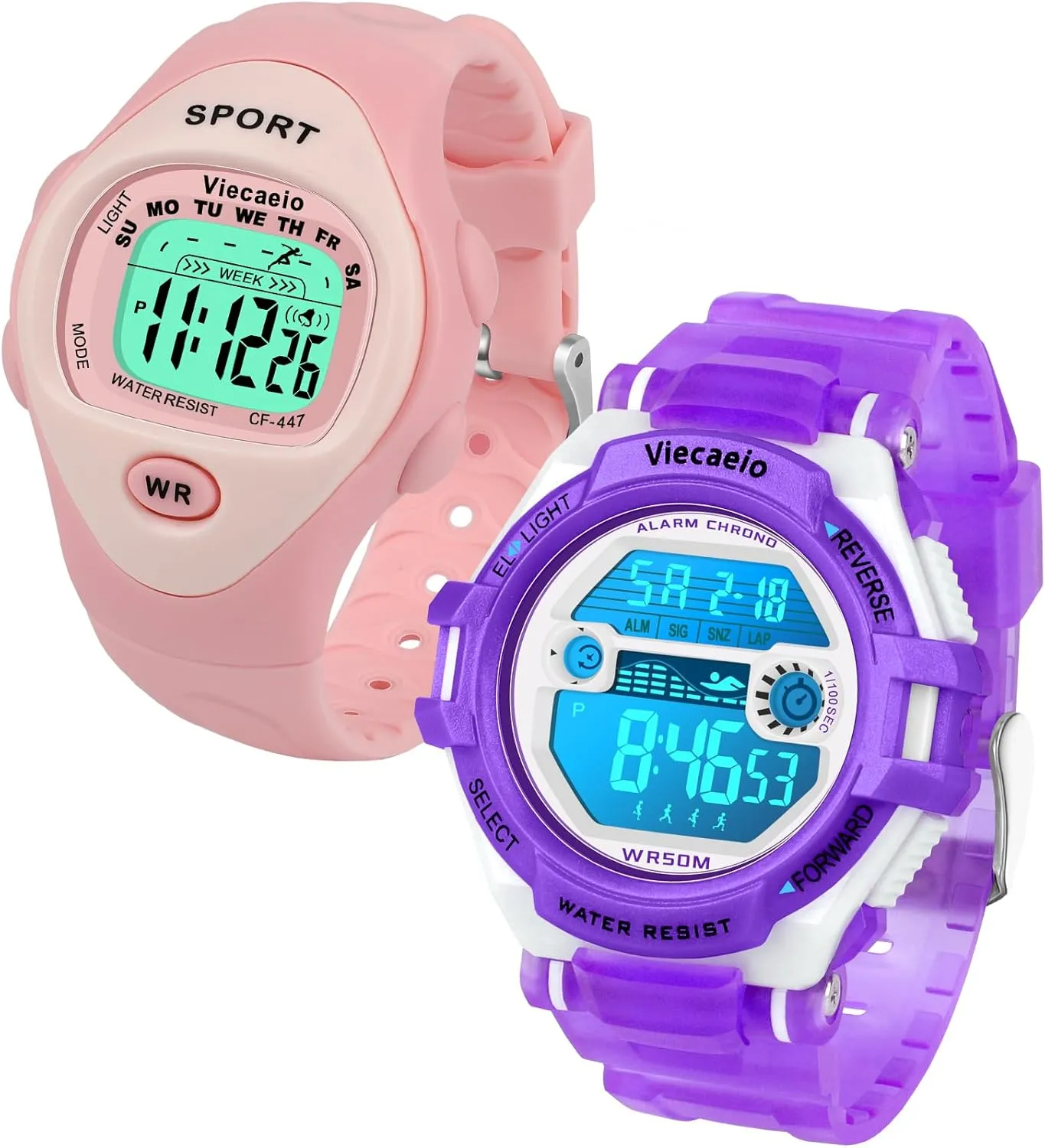 Shock and Water Resistant Sports Watch 2 Piece Gift Set for junction conversion ignore Boys and Girls Kids 
