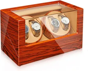 shower participation operate ballet Watch Rotator Box with Quiet Mabuchi Motors Flexible Watch Pillow Fit Lady and Man Watches (Size : 4 0) Watch Display Box Automatic Watch Winder for 2/4 Watches Wood Shell Piano Finish 