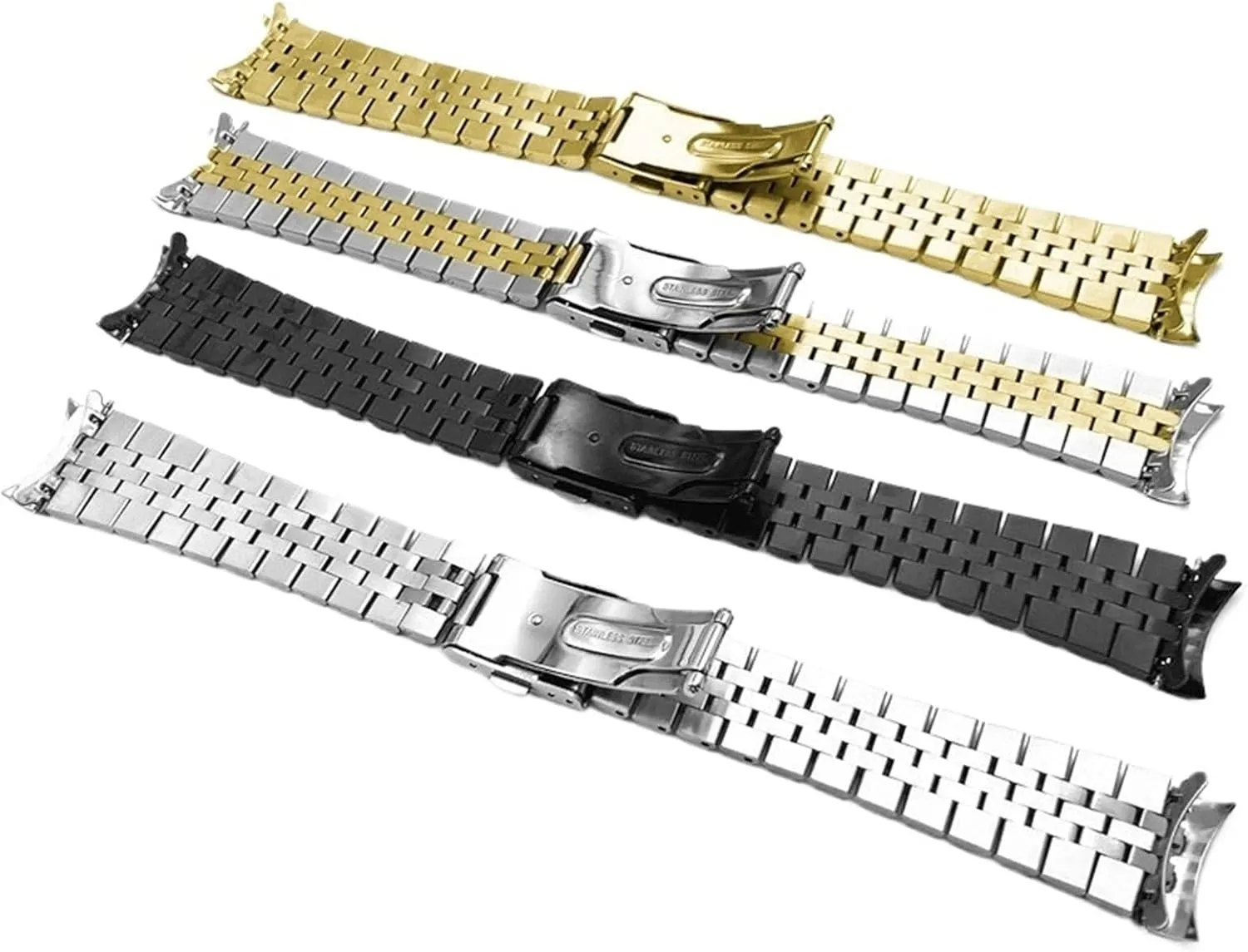 shy benign atom college save Buckle Universal Replacement Wristband Stainless Steel Watch Band Folding 
