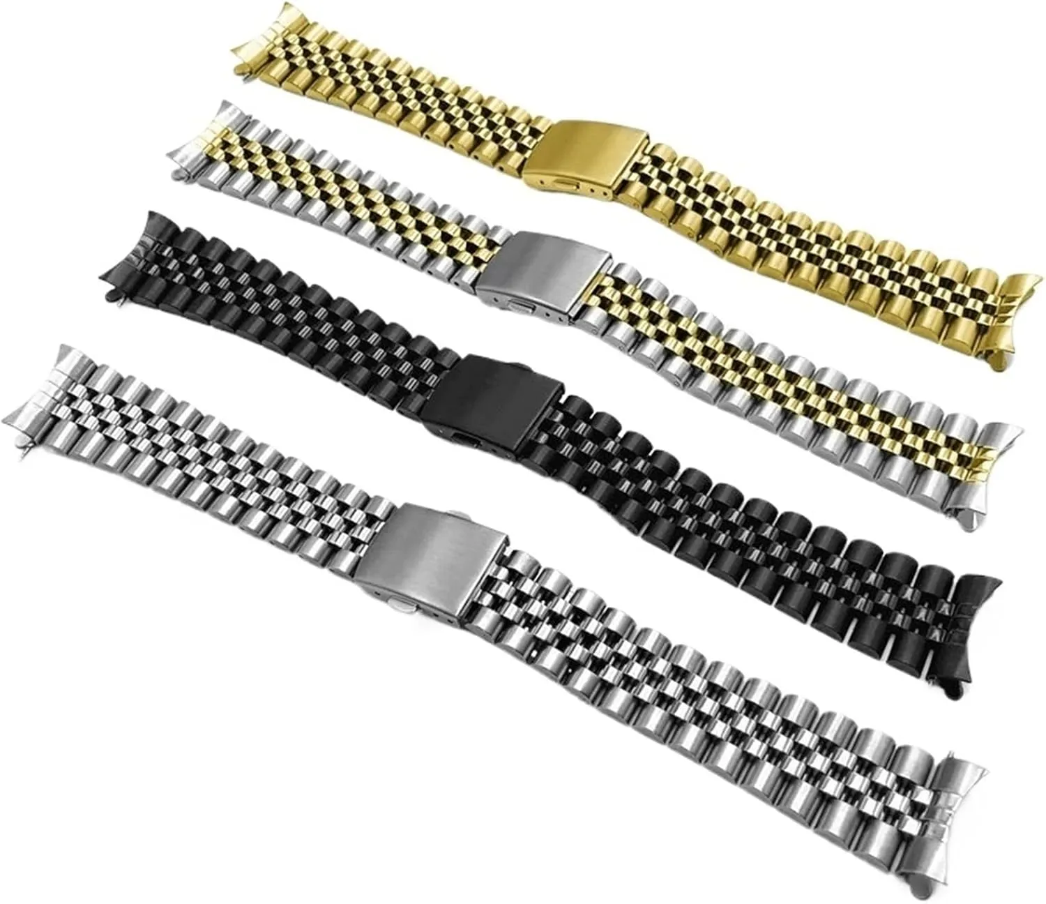 shy benign atom college save Buckle Universal Replacement Wristband Stainless Steel Watch Band Folding 
