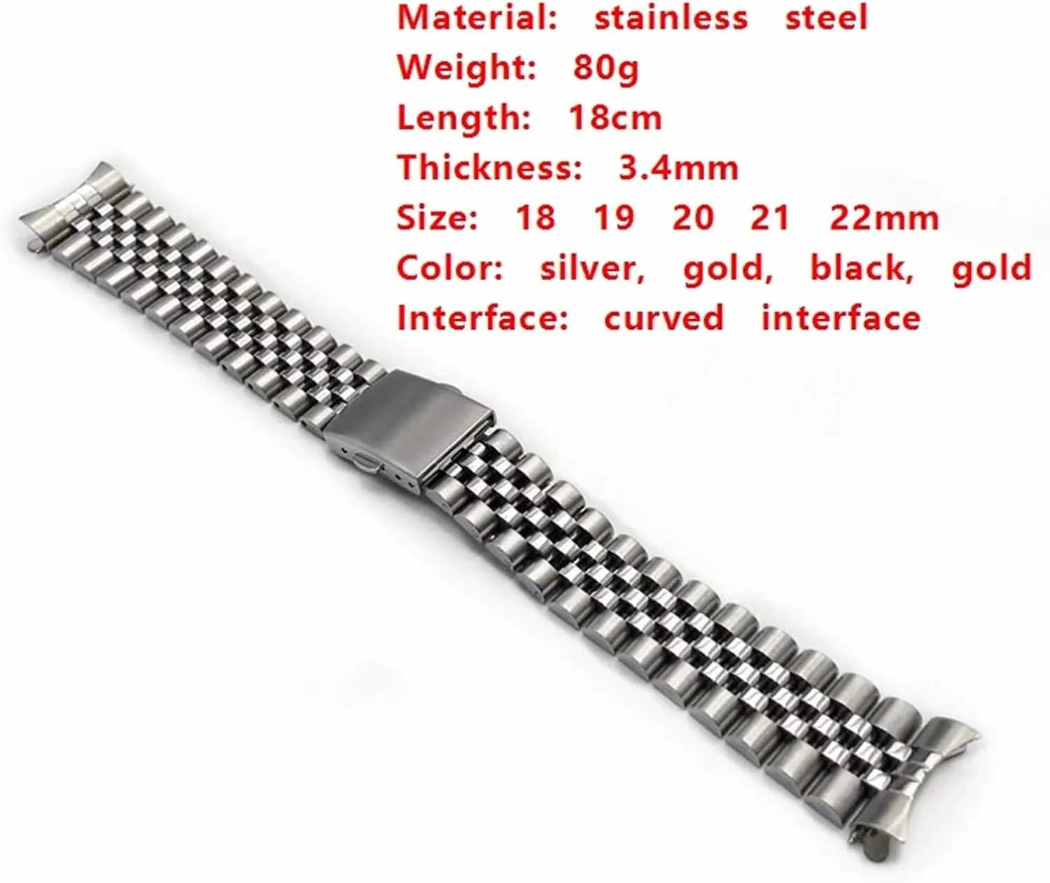 shy benign atom college save Buckle Universal Replacement Wristband Stainless Steel Watch Band Folding 