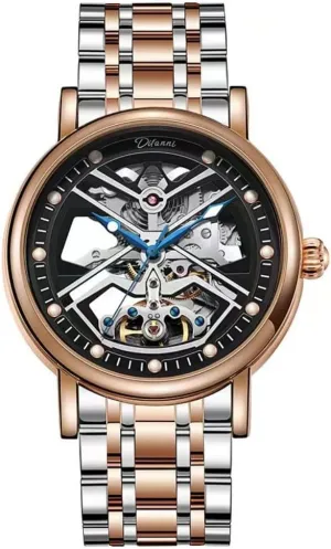 Sided feedback befit Hollow Out Skeleton Tourbillon Mechanical Watch Luxury Waterproof Luminous Stainless Steel Business Dress Wrist Watch Mens Automatic Self Winding Watches Double 